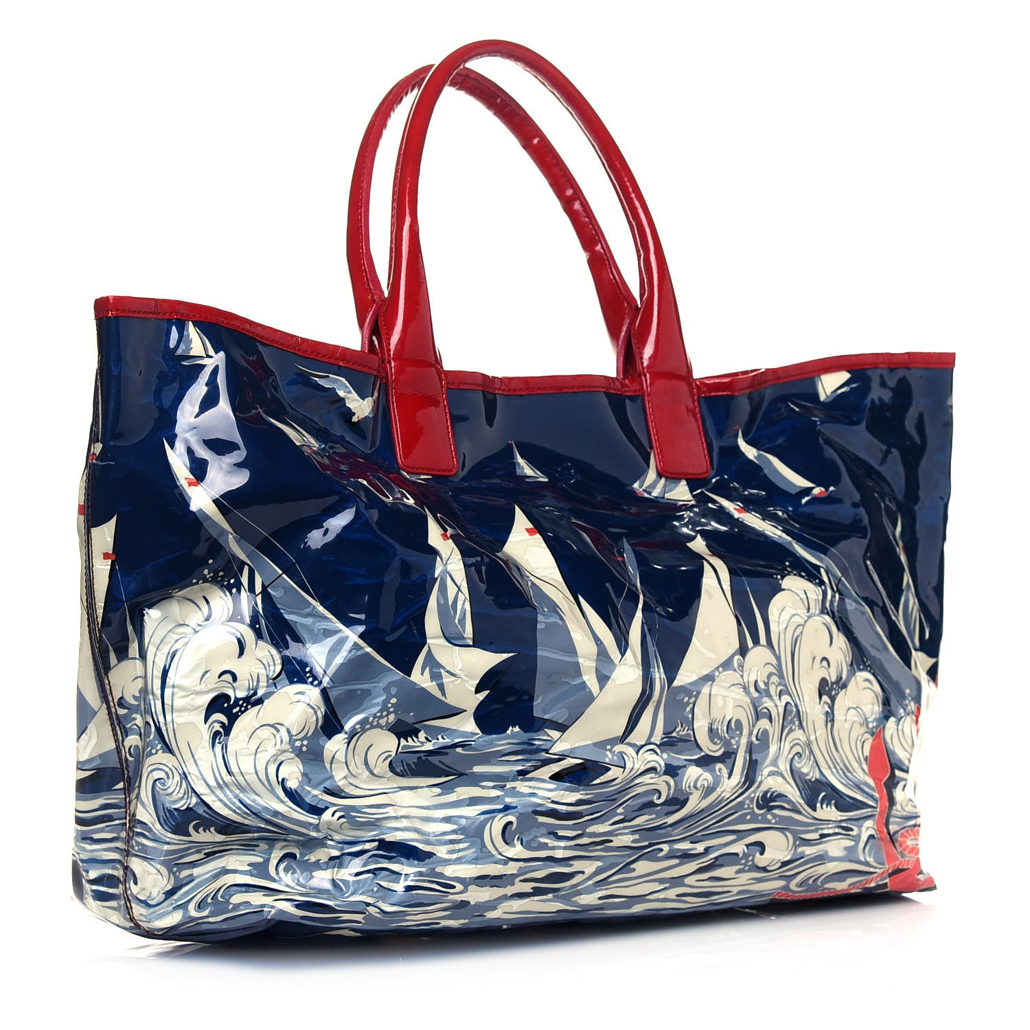 Stella McCartney PVC Sailboat Tote Blue Red White 4 of 20