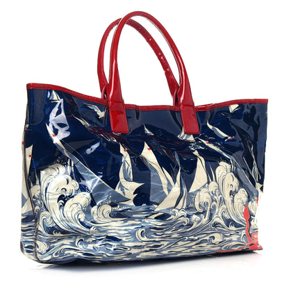 Stella McCartney PVC Sailboat Tote Blue Red White 4 of 20