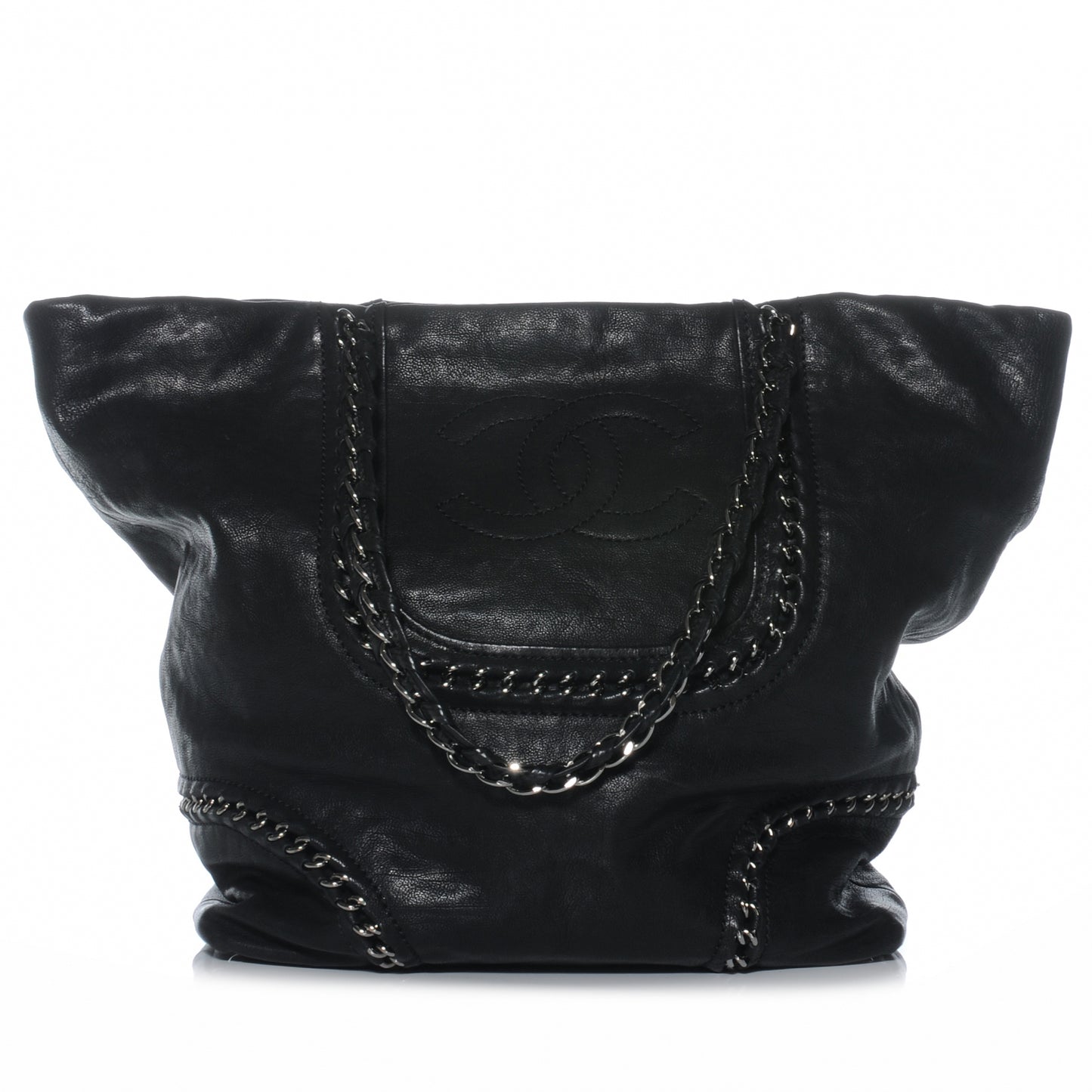 Calfskin Luxe Ligne Tote Black