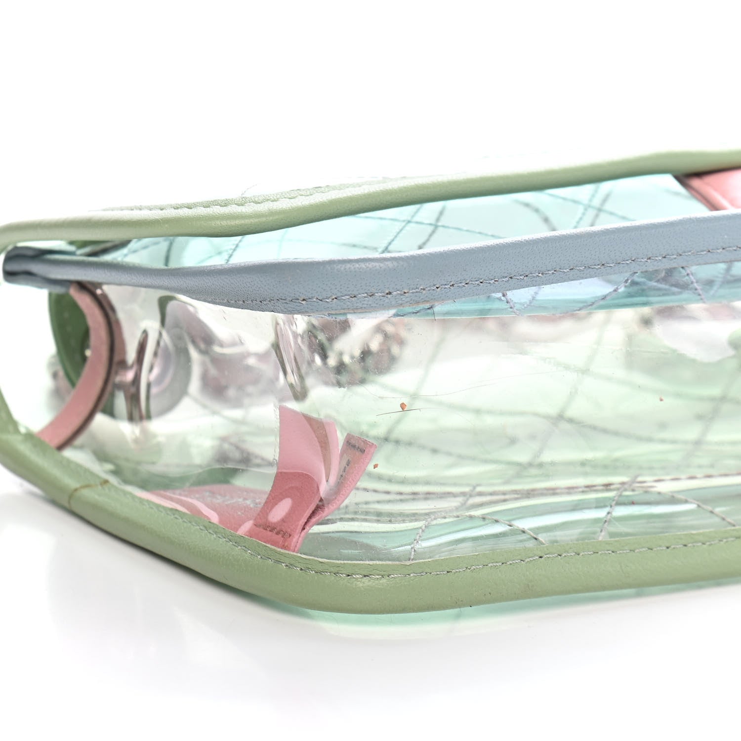 Chanel Lambskin PVC Quilted Medium Coco Splash Flap Blue Green 8 of 9