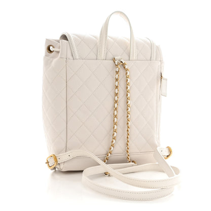 Chanel Caviar Quilted Filigree Backpack White 3 of 12