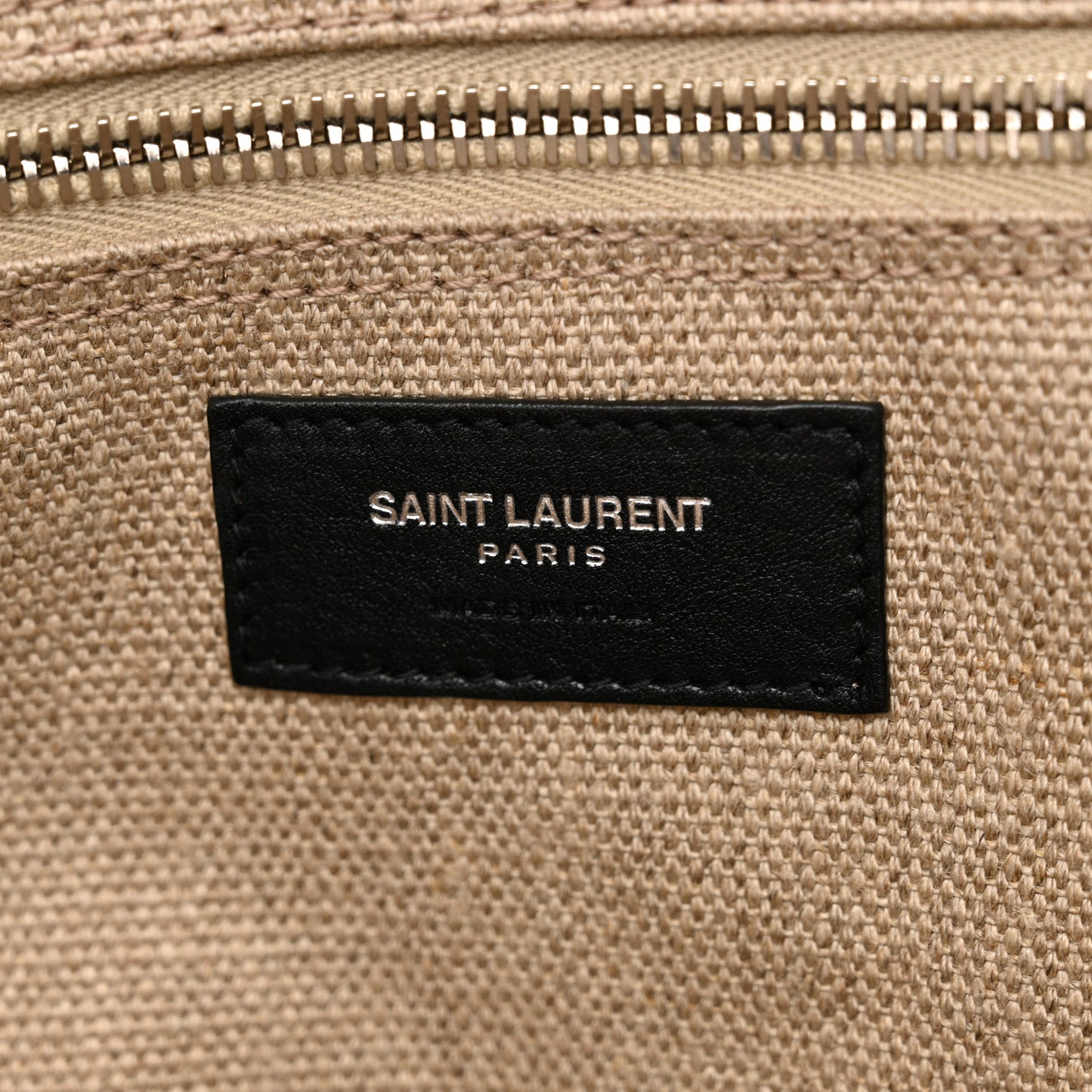 Linen Calfskin Rive Gauche Tote Optic White