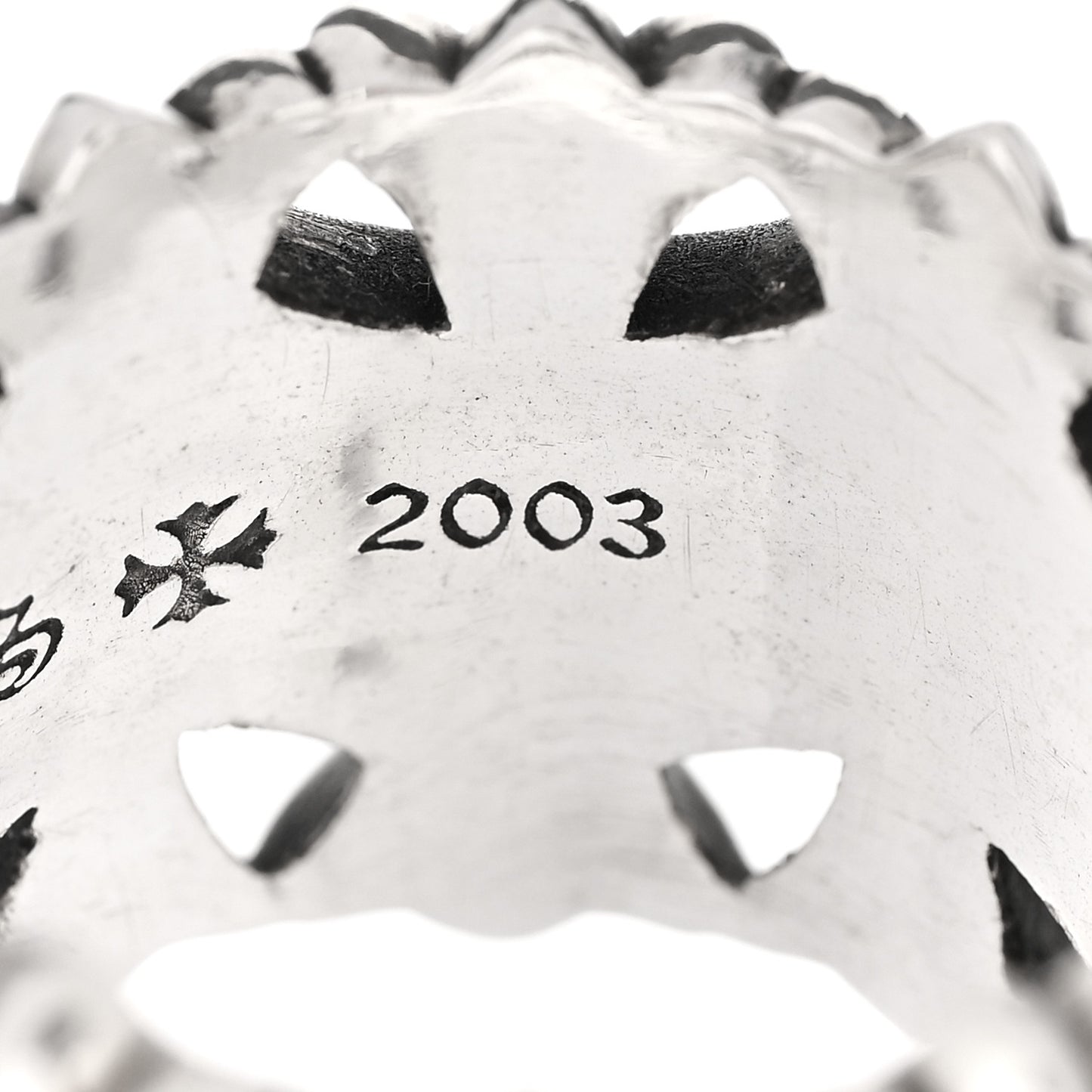 Sterling Silver Cemetery Cross Ring 61 9.5