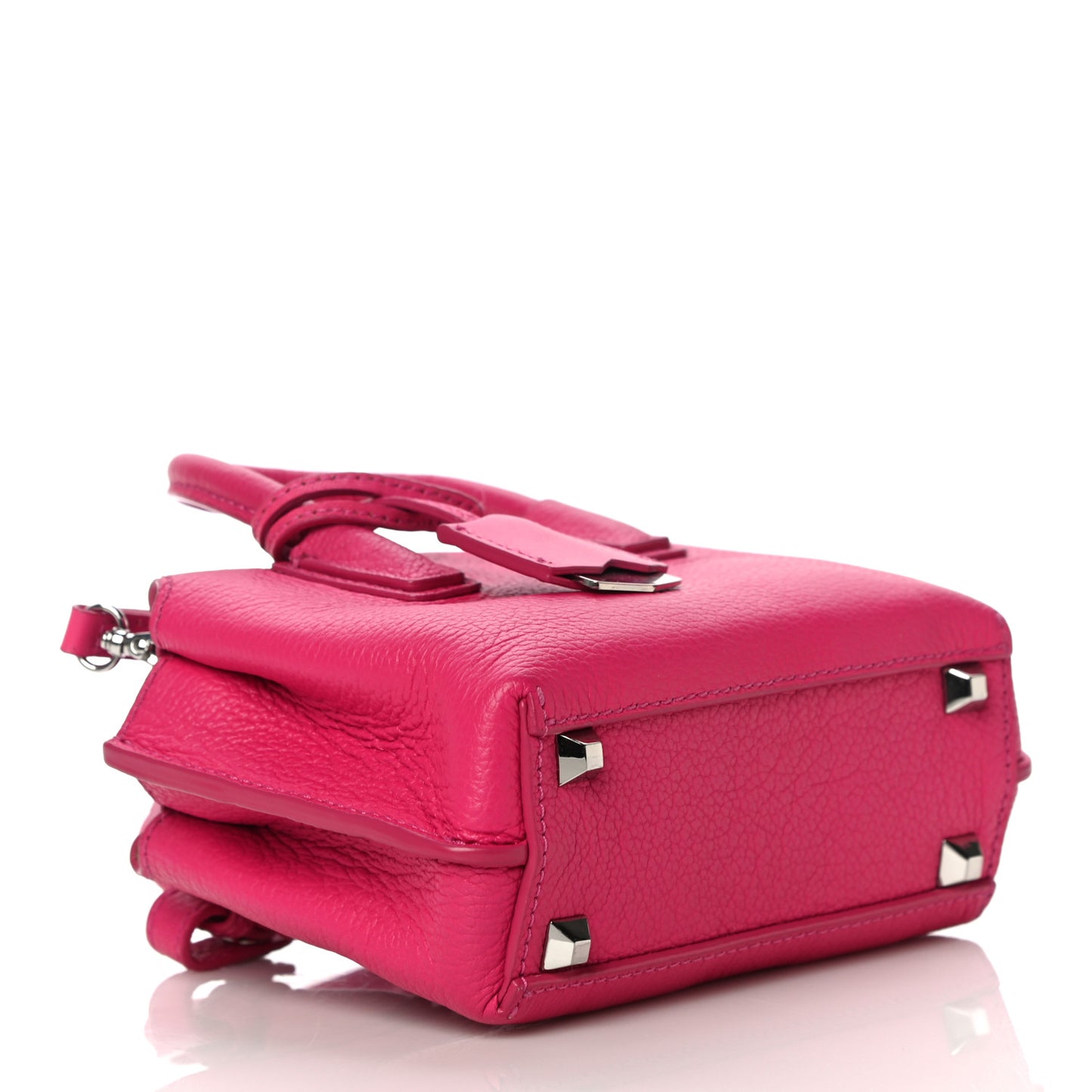 Grained Calfskin X-Mini Milla Tote Beetroot Pink