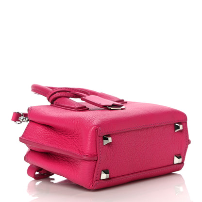 MCM Grained Calfskin X-Mini Milla Tote Beetroot Pink 4 of 8