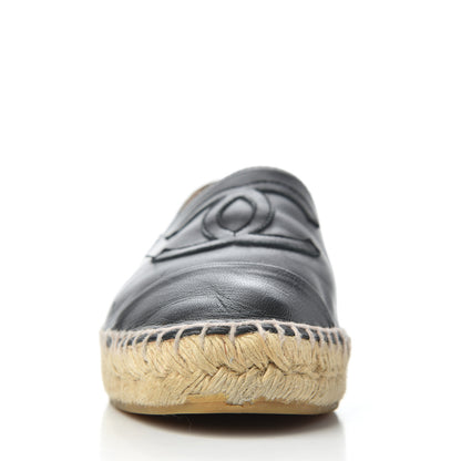 Chanel Lambskin CC Espadrilles 37 Black 16 of 27