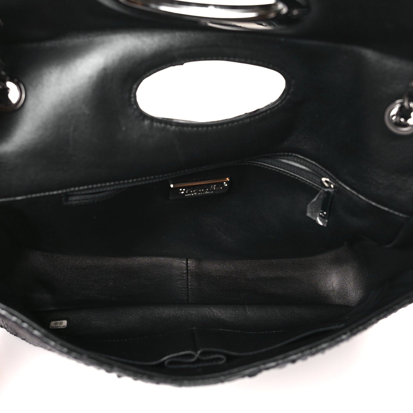 Snakeskin 31 Rue Cambon Maxi Flap Black