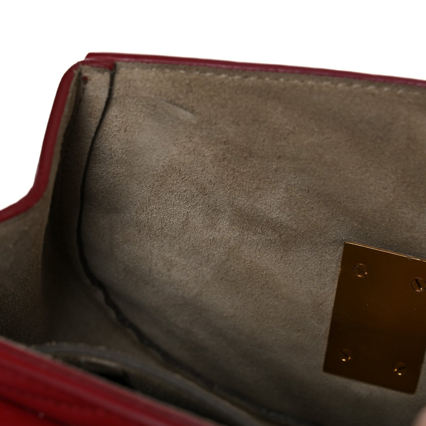 Calfskin Quilted Mini Drew Bijou Shoulder Bag Red