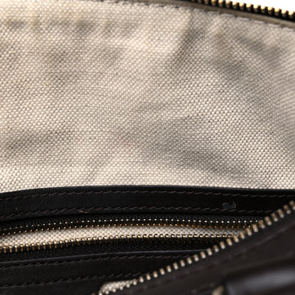 Gucci Monogram Selleria Calfskin Vintage Web Medium Boston Beige Ebony Cocoa 13 of 17