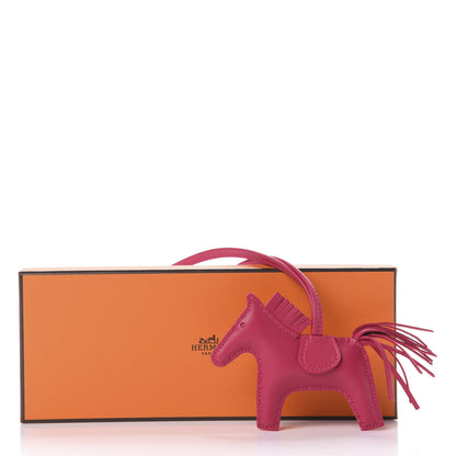 Hermes Milo Lambskin Grigri Rodeo Horse Bag Charm PM Rose Mexico 4 of 4