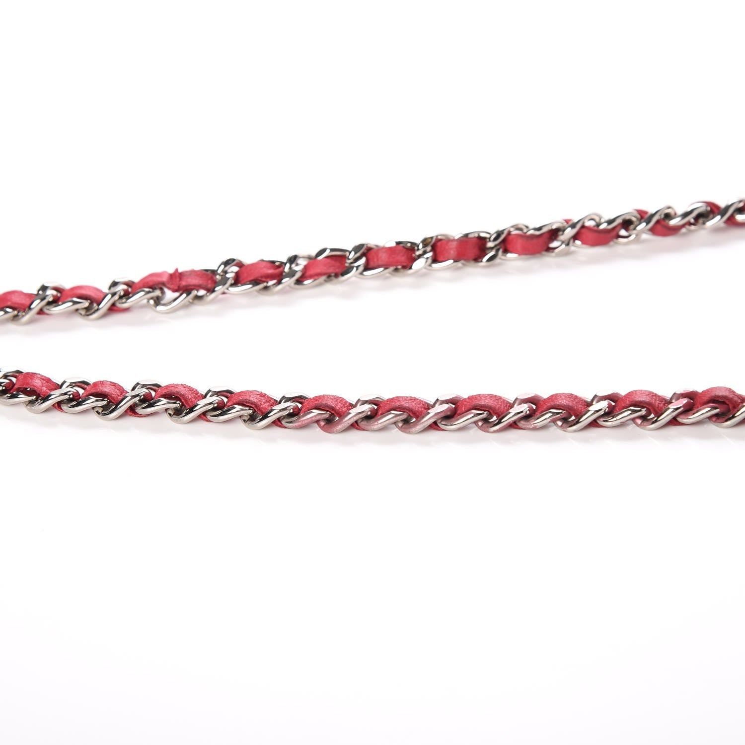 Chanel Lambskin Camellia Embossed Wallet On Chain WOC Red 8 of 14