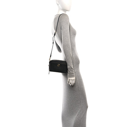 Christian Dior Grained Calfskin Caro Double Pouch Black 2 of 10