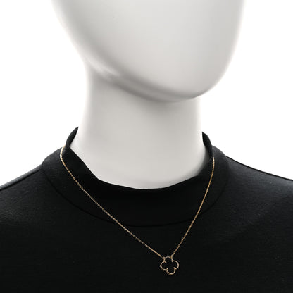 Van Cleef & Arpels 18K Yellow Gold Black Onyx Vintage Alhambra Pendant Necklace 2 of 5