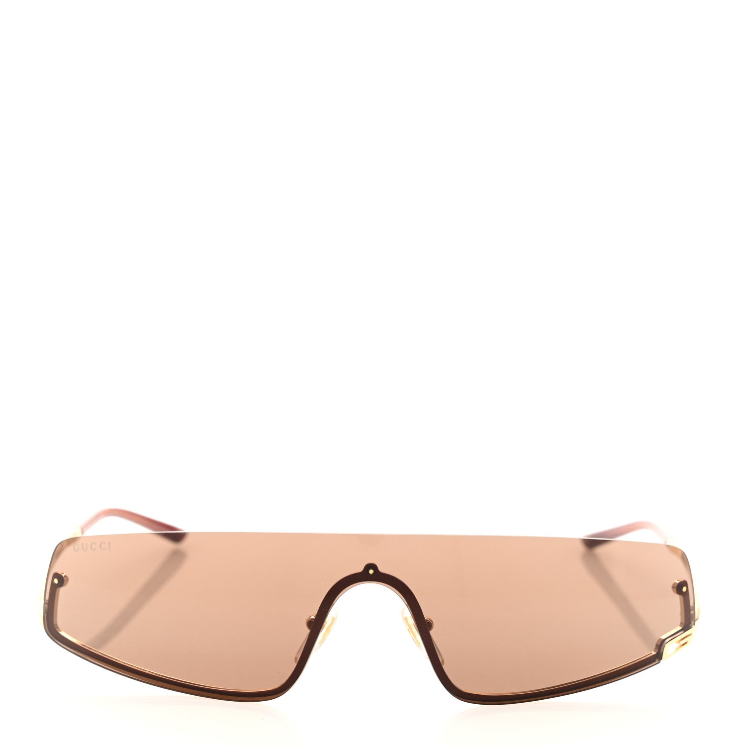 Gucci Metal Mask Shaped Frame Sunglasses GG1561S Brown 2 of 8