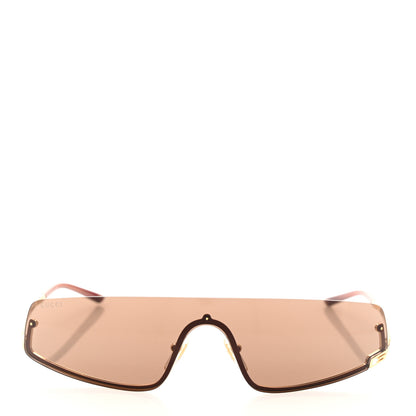 Gucci Metal Mask Shaped Frame Sunglasses GG1561S Brown 2 of 8