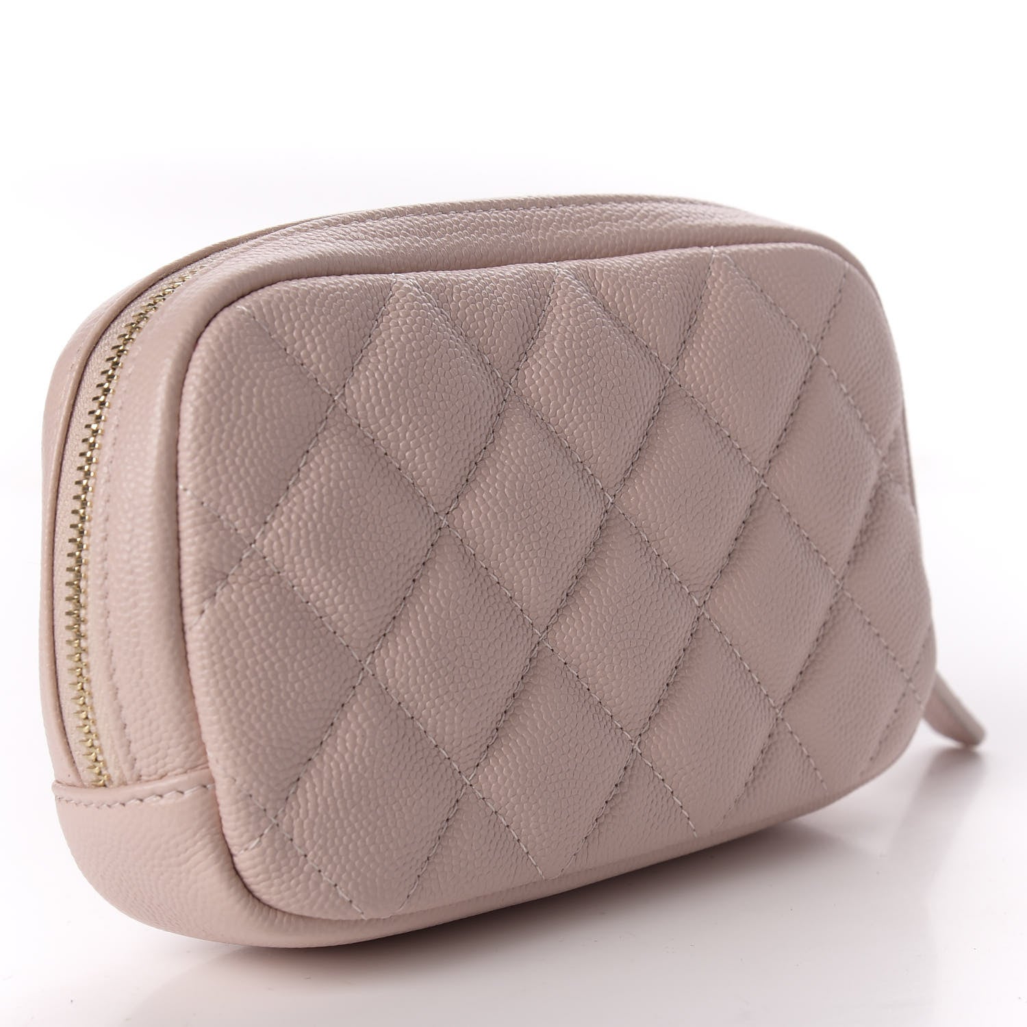 Chanel Caviar Quilted Small Curvy Pouch Cosmetic Case Light Pink 3 of 8