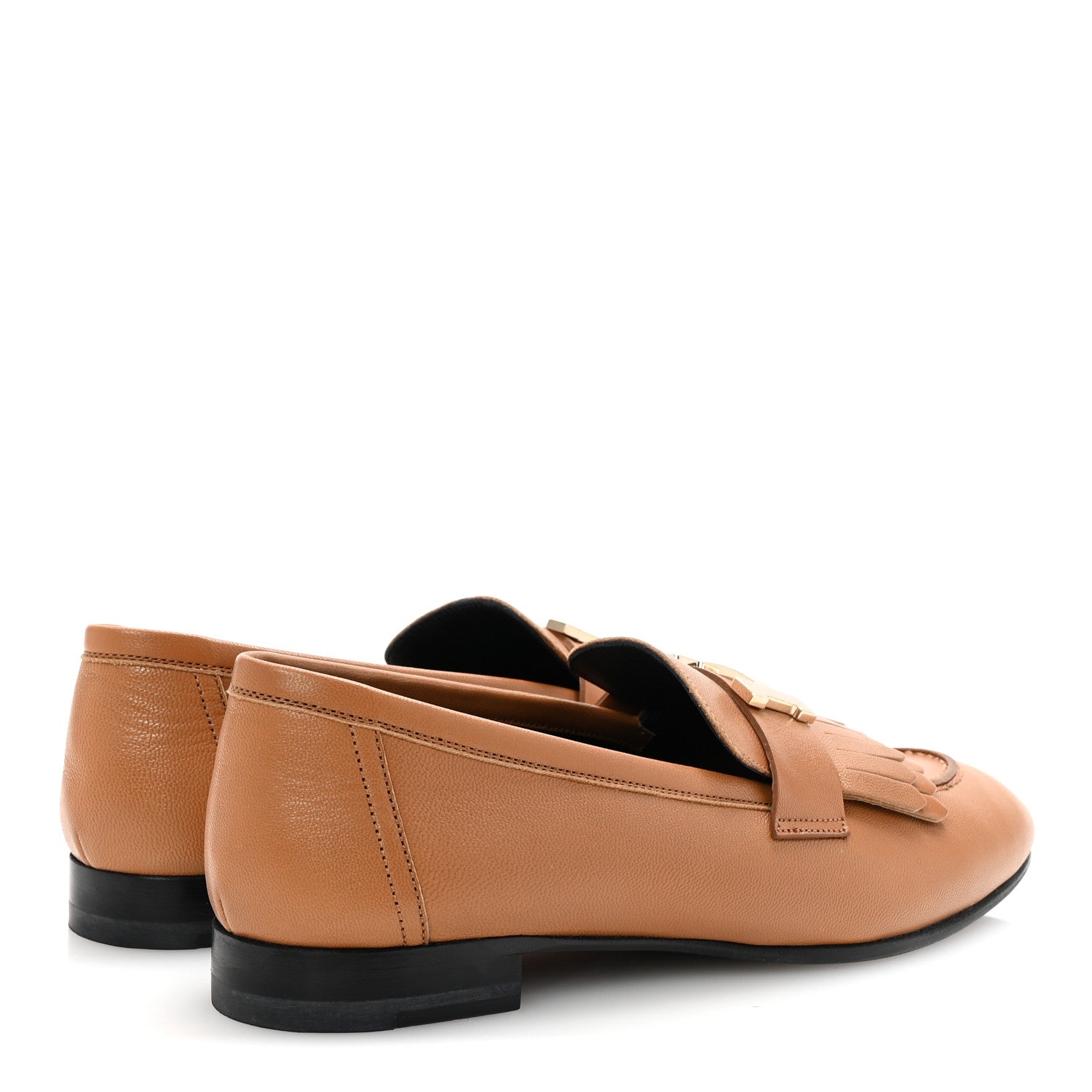 Hermes Goatskin Womens Royal Loafers 37.5 Naturel 5 of 10