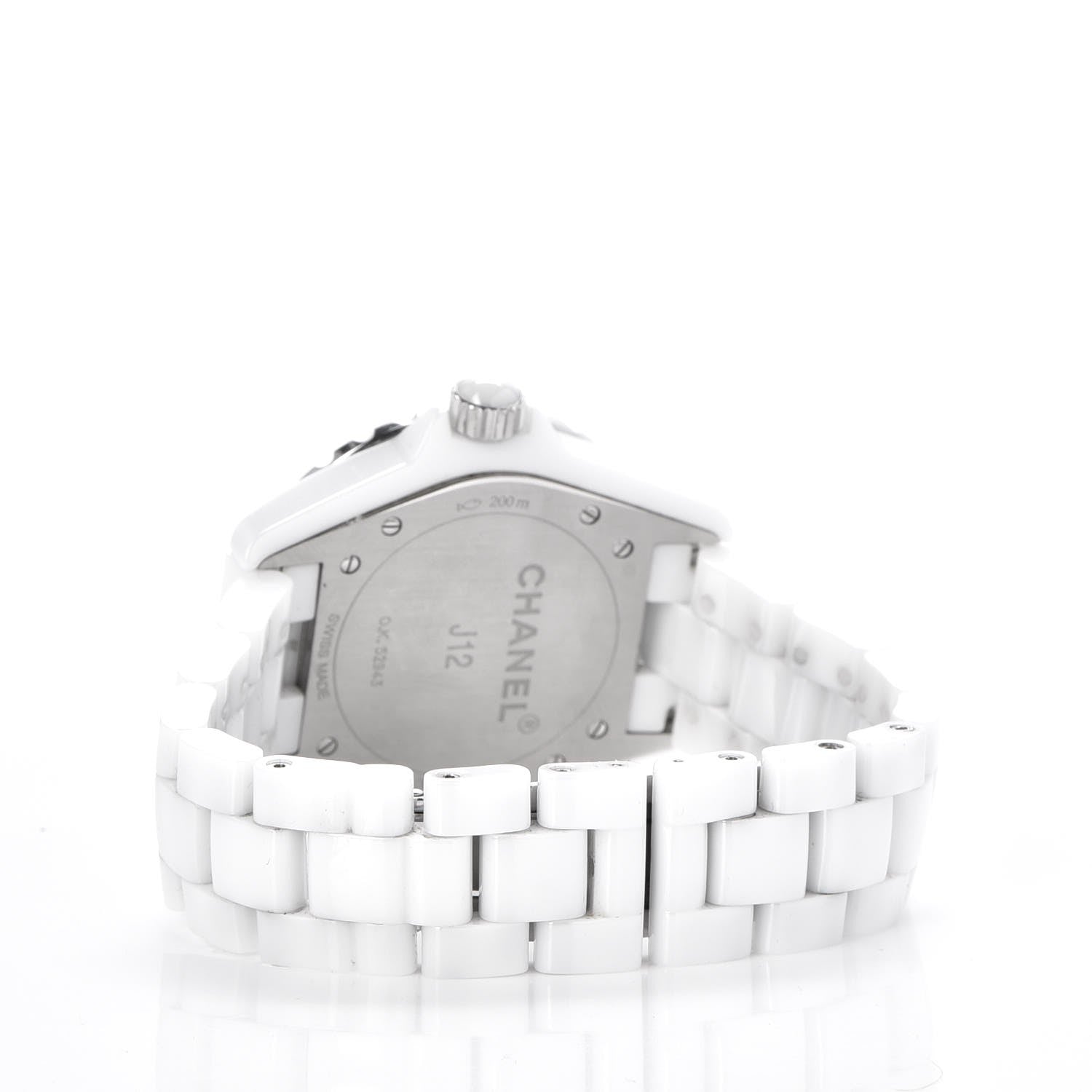 Chanel Stainless Steel Ceramic 38mm J12 Automatic Watch White 3 of 7