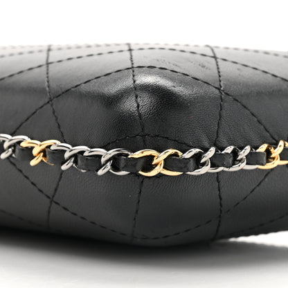 Chanel Lambskin Quilted Chain Around Phone Holder Black 10 of 12
