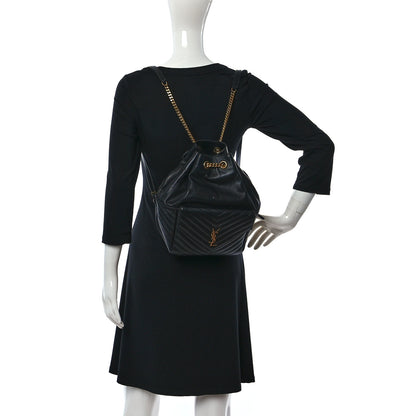 Saint Laurent Lambskin Matelasse Monogram Joe Backpack Black 2 of 12