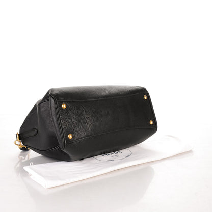 Prada Vitello Daino Tote Nero Black 3 of 7