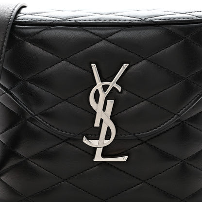 Saint Laurent Lambskin Quilted Monogram June Box Bag Black 8 of 10