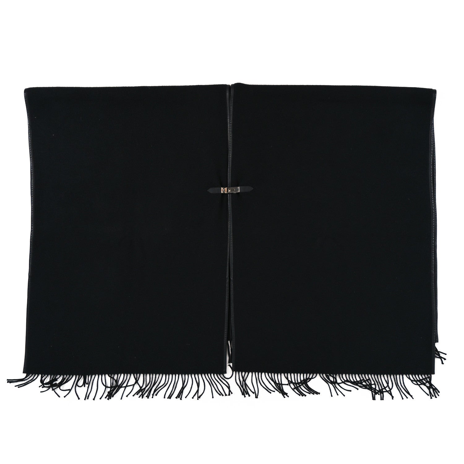 Hermes Cashmere Lambskin Kelly Poncho Black 1 of 4