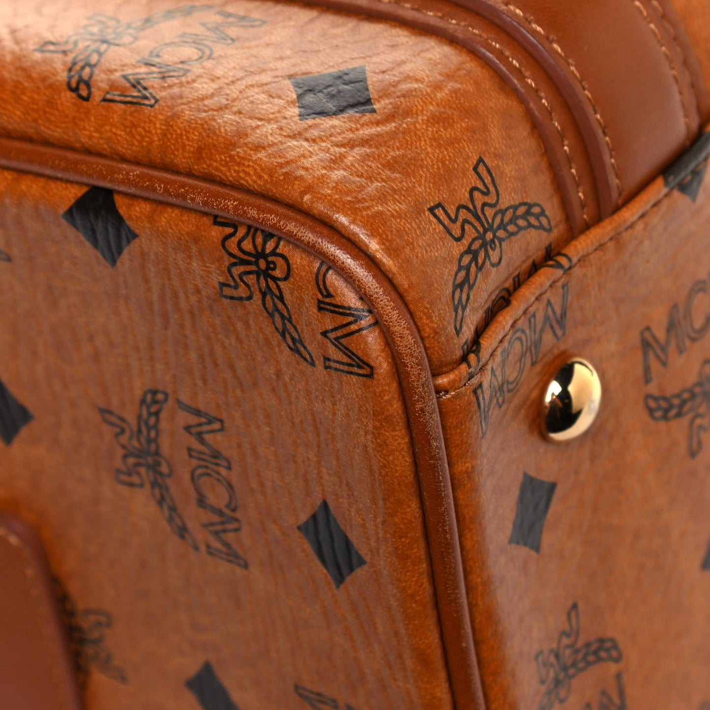 Visetos Mini Boston Bag Cognac