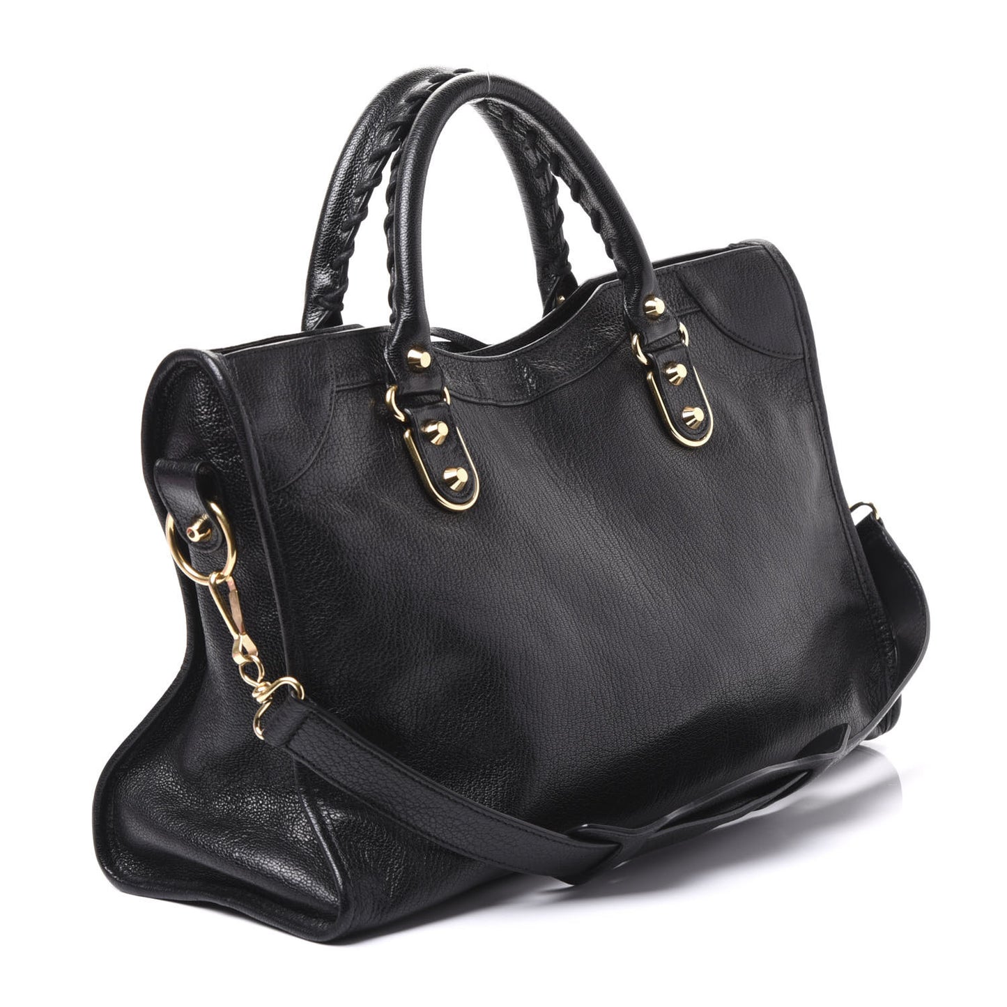 Chevre Gold Metallic Edge Hardware City Black