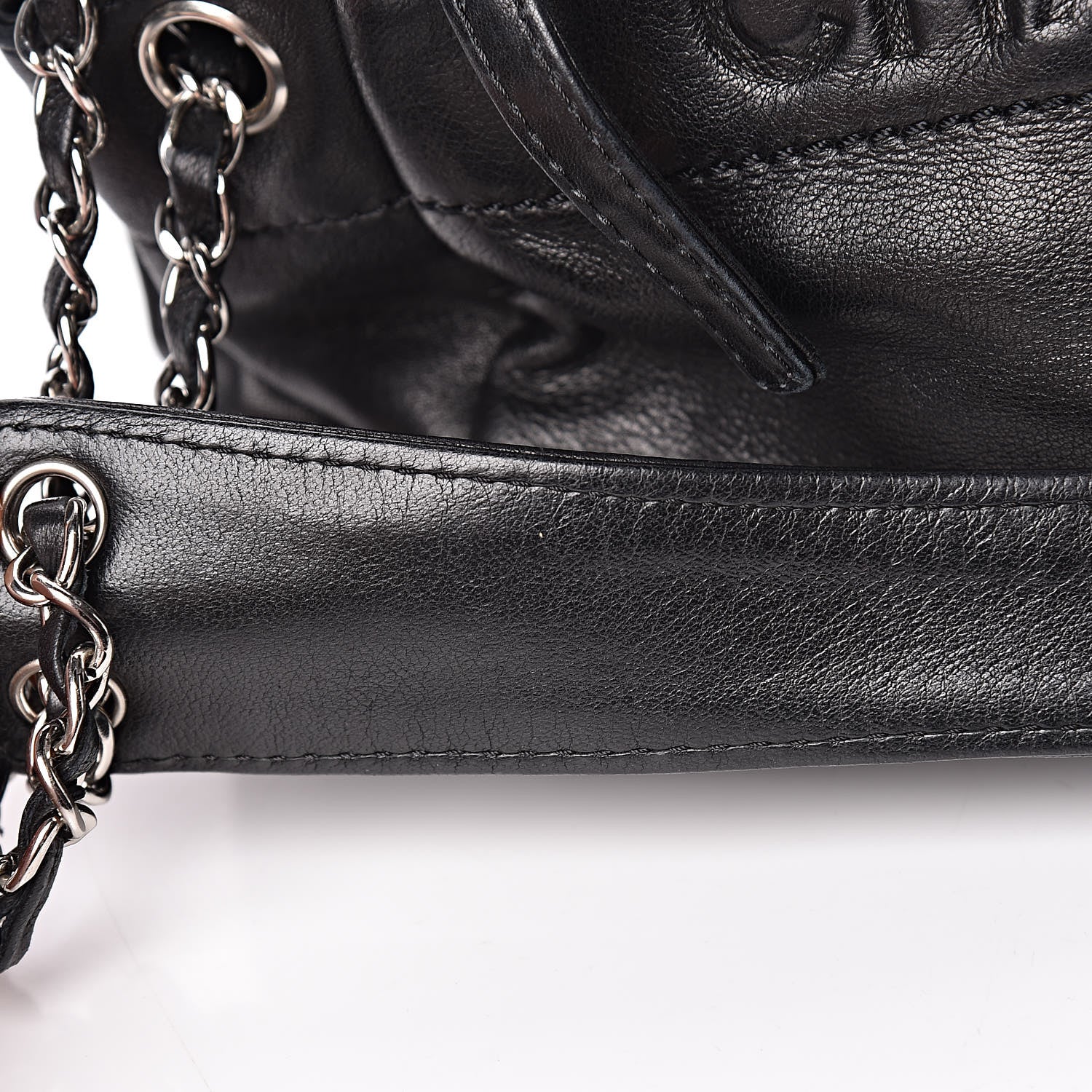 Chanel Lambskin Lax Accordion Hobo Black 10 of 17