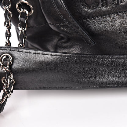 Chanel Lambskin Lax Accordion Hobo Black 10 of 17