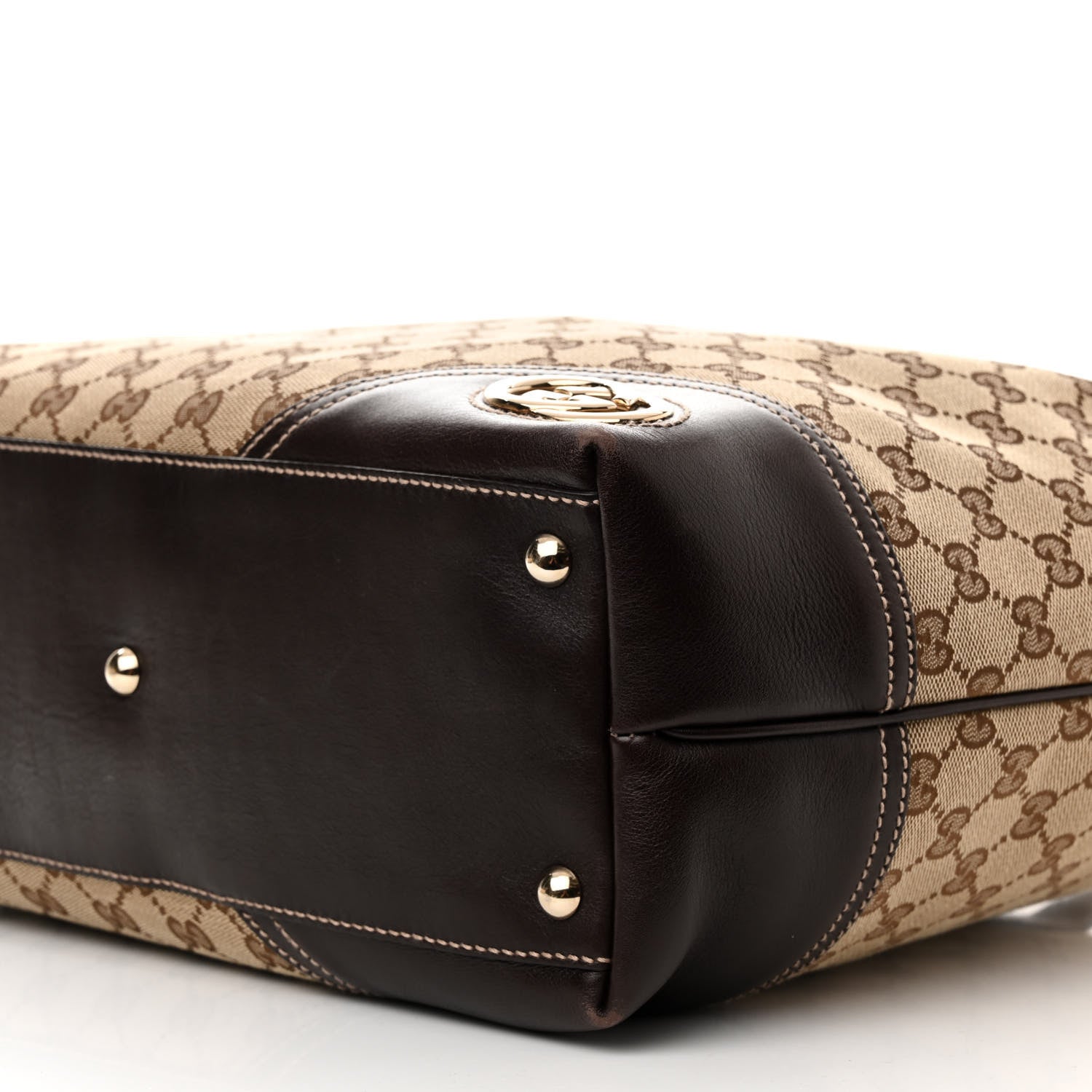 Gucci Monogram Large New Britt Tote Brown 10 of 13