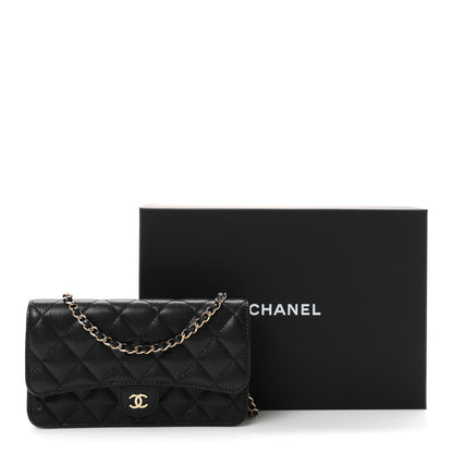 Chanel Caviar Quilted Flap Phone Holder With Chain Black 12 of 12