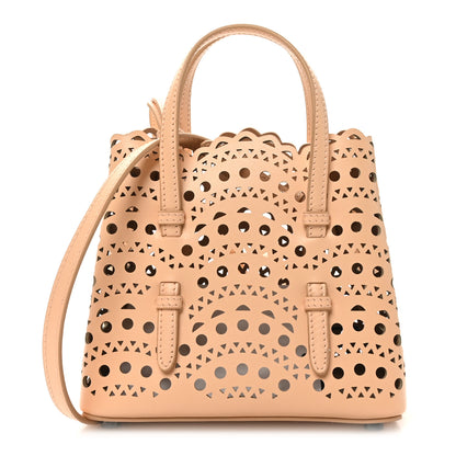 Alaia Lux Calfskin Vienne Wave Mina 16 Bag Peche 1 of 9