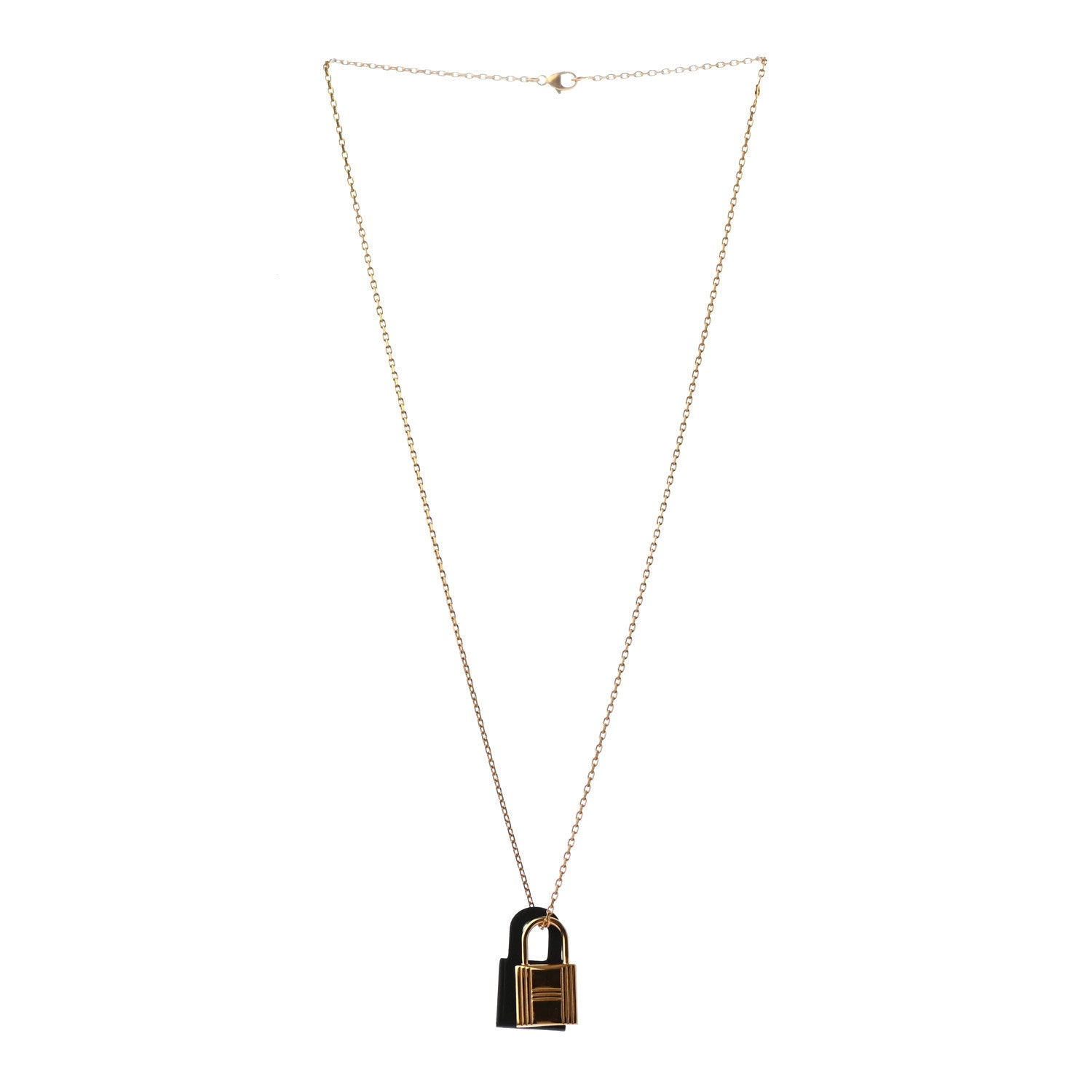 Hermes Swift Small O'Kelly Pendant Necklace Black 3 of 7