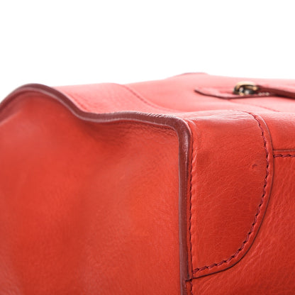 Celine Calfskin Mini Luggage Vermillion 13 of 19