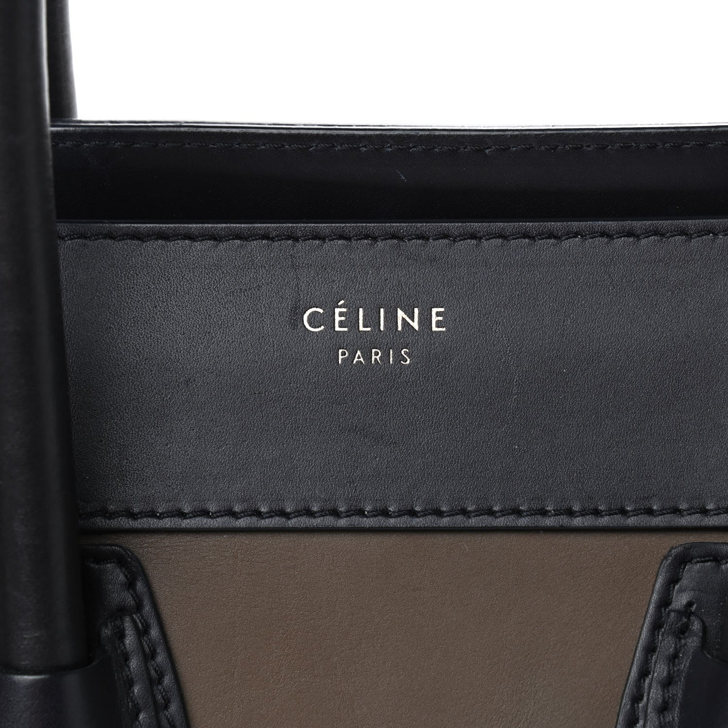 Celine Satin Calfskin Mini Tri-Color Luggage Anthracite 10 of 13