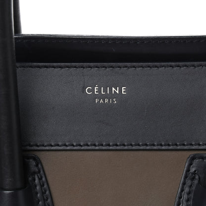 Celine Satin Calfskin Mini Tri-Color Luggage Anthracite 10 of 13