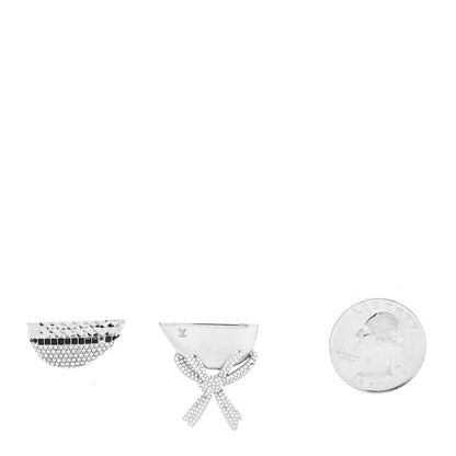 Louis Vuitton Crystal Bionic Earrings Silver 2 of 5
