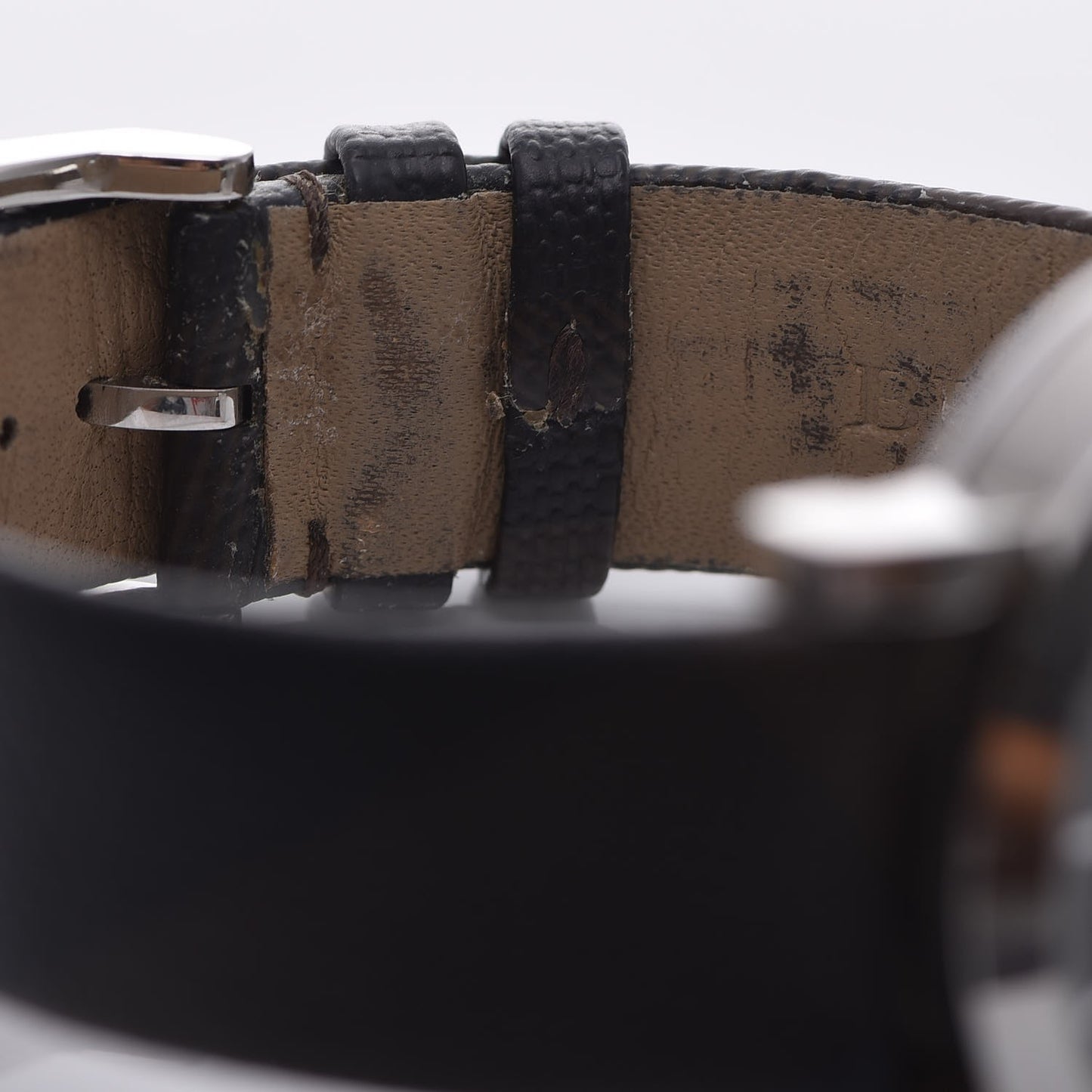 Stainless Steel Calfskin 40mm Chronograph Quartz Watch Black BU1776