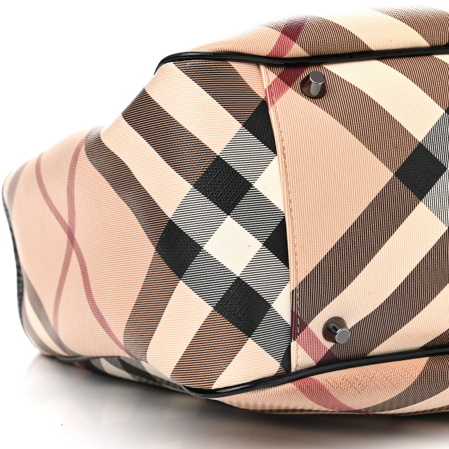 Nova Check Patent Medium Emmy Tote Black