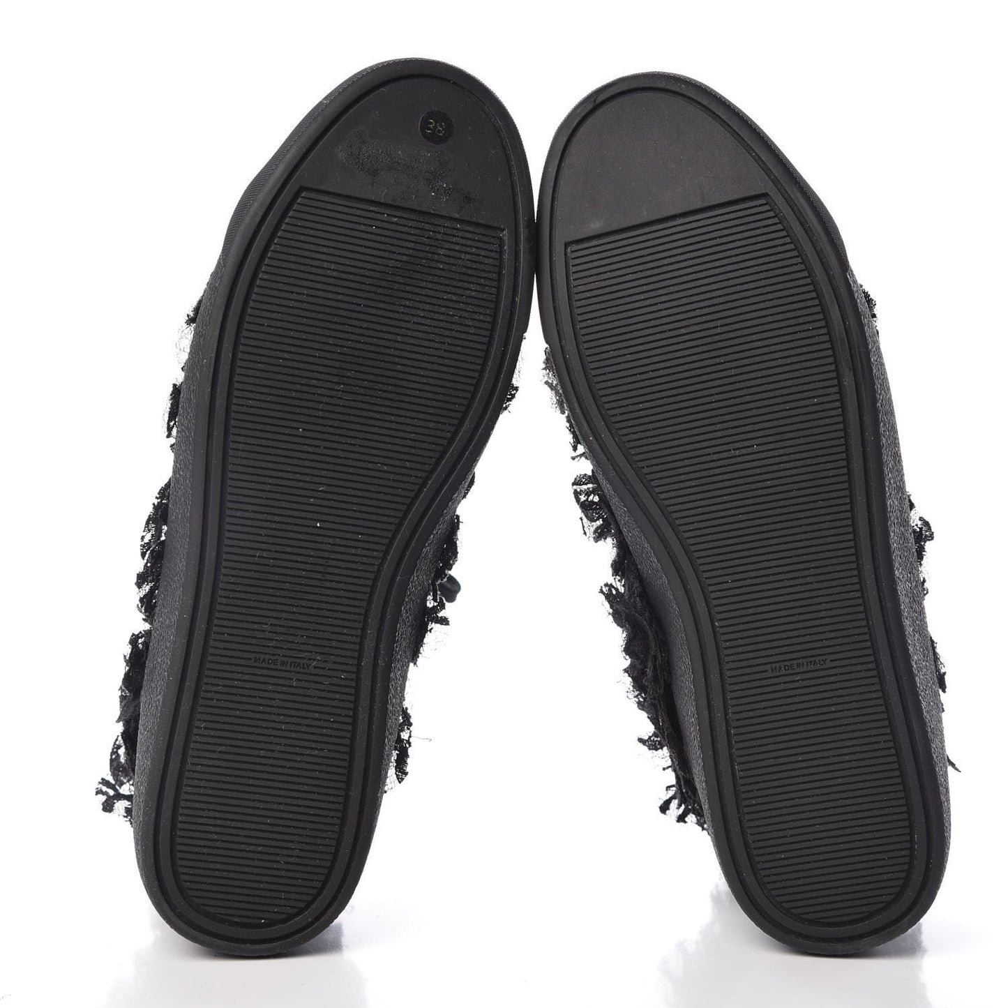 Camellia High Top Floral Lace Mesh Sneakers 38 Black