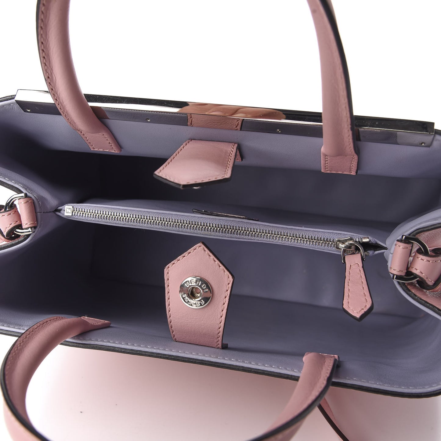 Vitello Dolce Century Petite 2Jours Tote Bubblegum Lilla Oliva