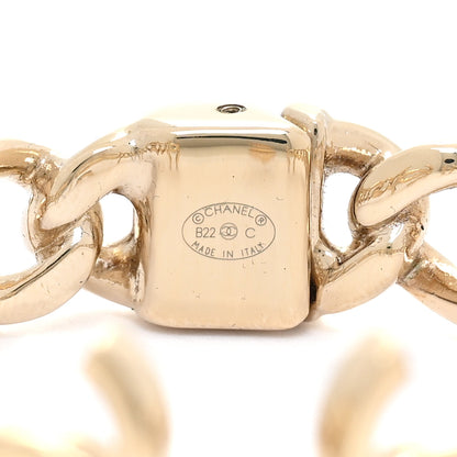 Chanel Metal CC Chain Link Cuff Bracelet Gold 4 of 6