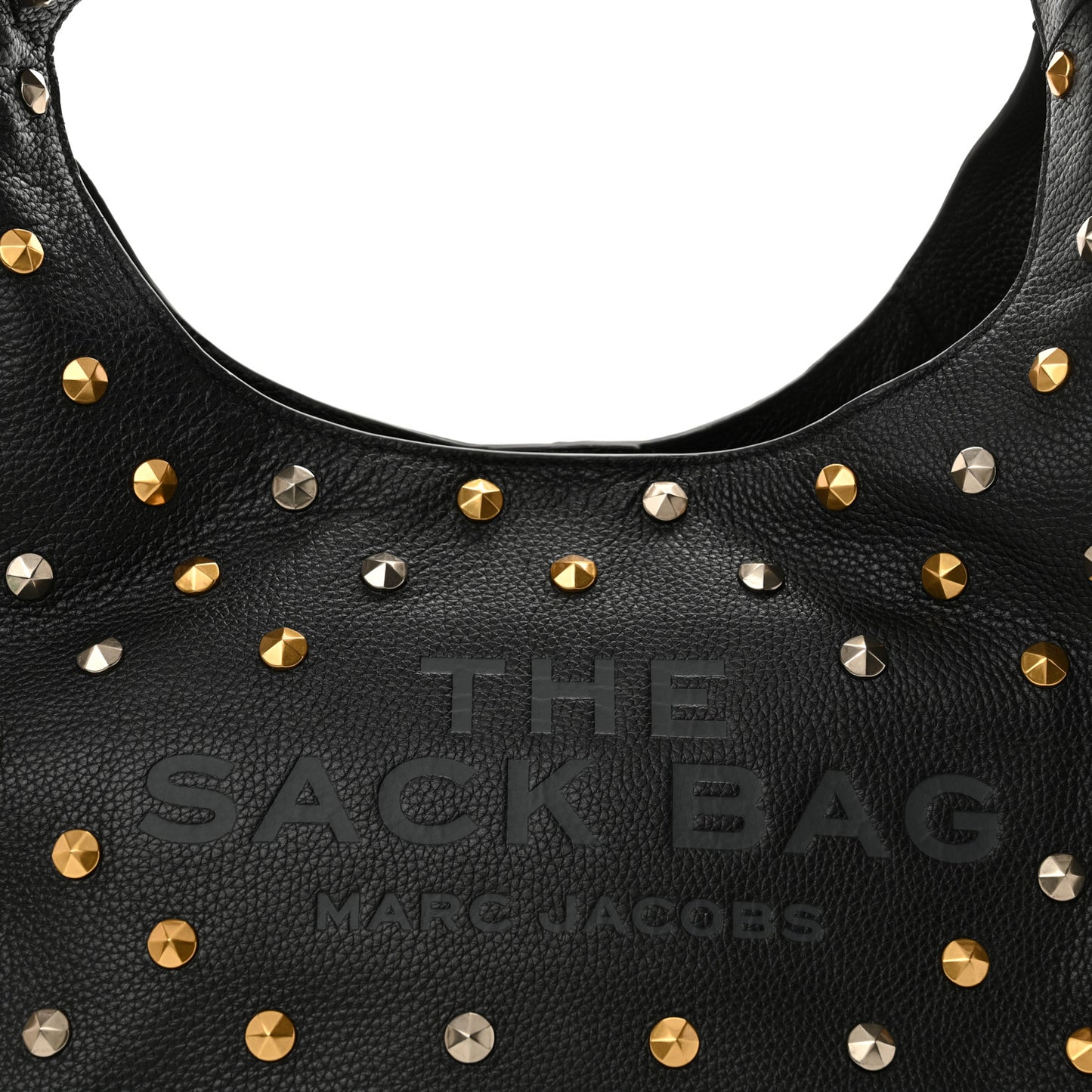 Grained Calfskin  Glam Studs The Sack Bag Black