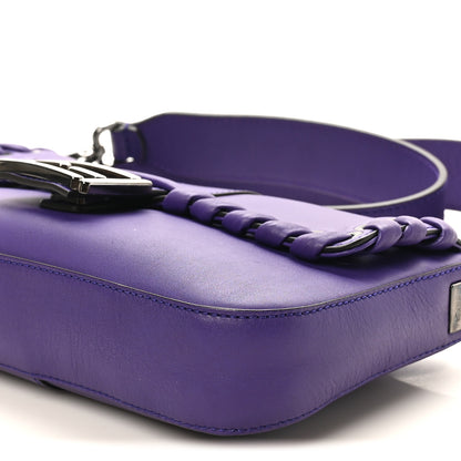 Fendi Vitello Dolce Lace Up Baguette Purple Rain 10 of 10