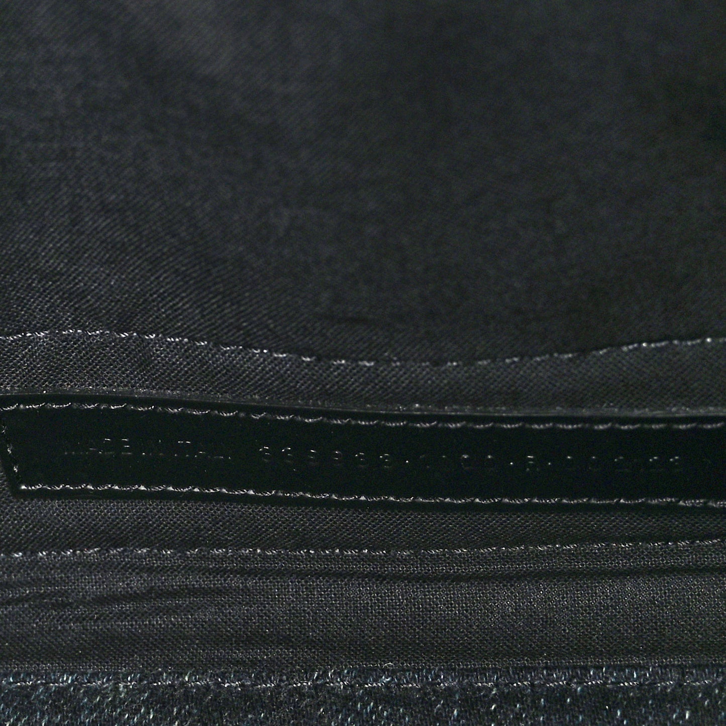 Denim Fabric Satin Calfskin S Navy Cabas Washed Black