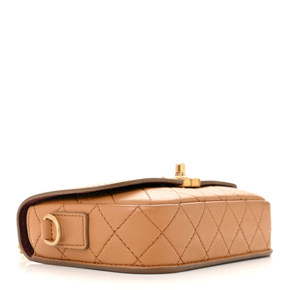 Chanel Calfskin Quilted Multi Pouching Flap And Coin Purse Beige 4 of 13
