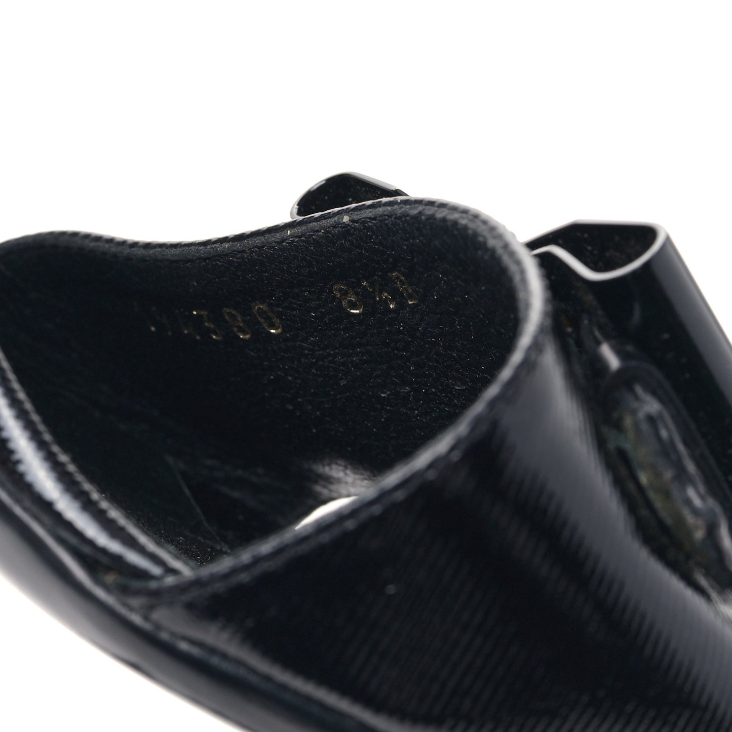 Calfskin Womens Tess Mid Heel Slide Sandals 8.5 Black