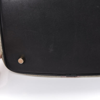 Burberry Canvas Mega Check Medium Susanna Hobo Black 13 of 16
